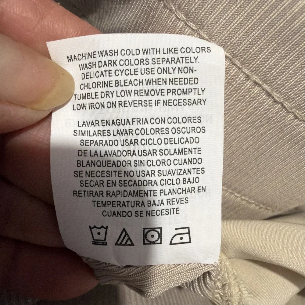 Apana Women's Beige Cargo Jogger Casual Stretch Pants Size Medium